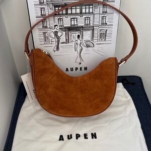 NEW Aupen Joy Surprise Bag in Mocha Suede
